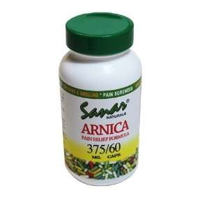 Arnica Pain Relief Sanar Naturals 375mg 60 Caps w/ Gingko 