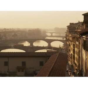 Bridges Over the River Arno, Florence, Tuscany, Italy Photographic 
