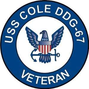  US Navy USS Cole DDG 67 Ship Veteran Decal Sticker 3.8 