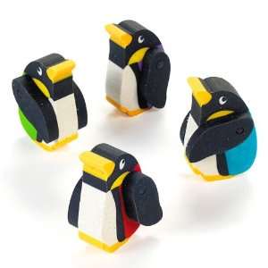  Moveable Rubber Penguin Erasers (1 dz) Toys & Games