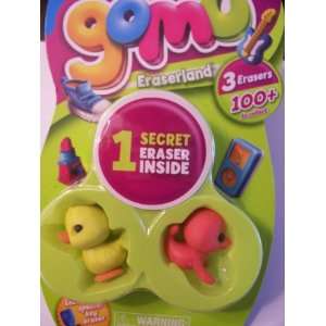    Gomu Series 1 Duck & Seal + Mystery (3 Mini erasers) Toys & Games