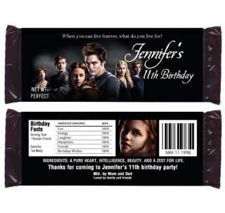 TWILIGHT MOVIE VAMPIRE Party Favors CANDY WRAPPERS  