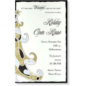  Christmas Invitations   Glitter and Glee Tree Invitation 