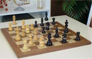 Staunton Chess Set Ebonized Walnut Board 3.25 King  