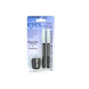  Set of two eyeliner/brow pencils and sharpener   Case of 
