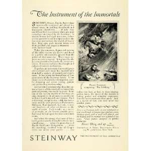  1926 Ad Steinway & Sons New York City Franz Schubert Erl King Piano 