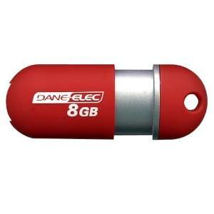  Dane Elec 8GB Capless USB Flash Drive   Red Electronics