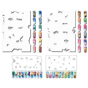  Airbrush Nail Stencil Set Package of 22 Nail Templates 