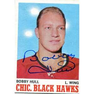  Bobby Hull Autographed 1970 1971 Topps Card Sports 