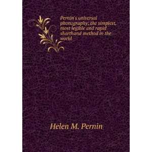   and rapid shorthand method in the world Helen M. Pernin Books