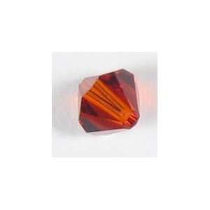  Swarovski Crystal Bicone 5301 / 5328 4mm INDIAN RED Beads 
