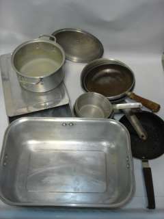 F103   Various Vintage VTG Pots and Pans   Kitchen Pride, Chilton Ware 