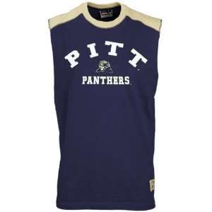  Pittsburgh Panthers Navy Blue Main Event Sleeveless T 