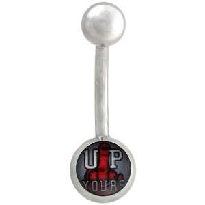  Surgical Steel Up Yours Belly Ring Jewelry