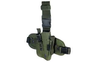 UTG Gun Holster OD GREEN Tactical Pistol Drop leg Duty Belt Hunting 