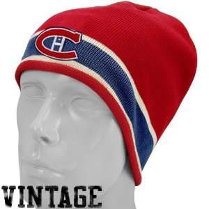  Reebok Montreal Canadiens Red Vintage Knit Beanie Sports 