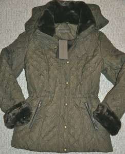 Andrew MARC NEW YORK Womens quilted Coat Jacket New green Size Large L 