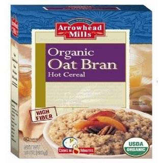 Arrowhead Mills Organic Hot Cereal, Oat Bran, 16 Ounce Boxes (Pack of 