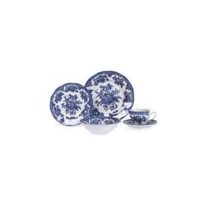 Johnson Brothers Asiatic Pheasant Blue 5 Piece Place Setting, Service 