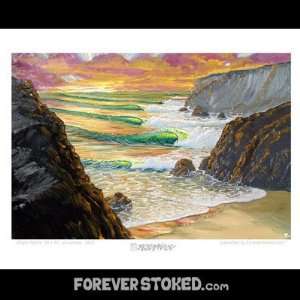  Forever Stoked BRIGHT RIGHTS 8 X 10 in Surf Print