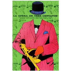 11x 14 Poster. La opera de tres centavos. Musical Poster. Decor with 