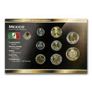  Mexico Coin Set   8 Coins Toys & Games