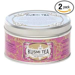 Kusmi Decaf Earl Grey With Citrus Fruit, 4.4 Ounce Tins (Pack of 2)