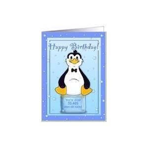   97th Birthday   Penguin on Ice Cool Birthday Facts Card Toys & Games
