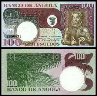 Angola P 106 100 Escudos Year 1973 Unc. Banknote Africa  
