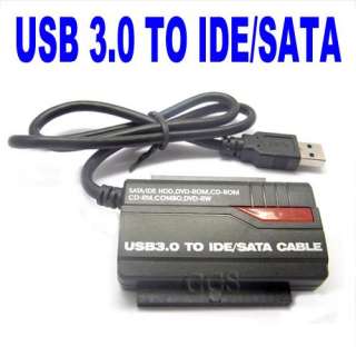 Usb 3.0 2.0 to 2.5” 3.5” 5.25” IDE SATA Hard Disk+Extra Power 