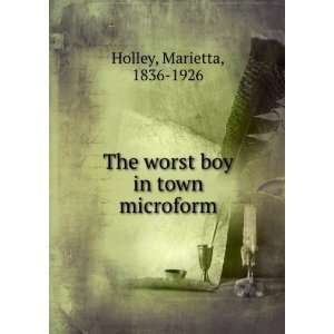    The worst boy in town microform Marietta, 1836 1926 Holley Books