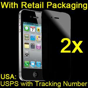 2X Anti Spy Privacy Screen Protector Guard iPhone 4 4G  