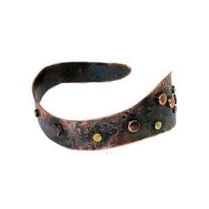  Asymmetrical Chilean Copper and Bronze Cuff Bracelet 