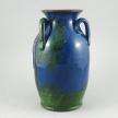 Royal Torquay Pottery Barbotine Parrots Pair of Vases 3 Handles c2 
