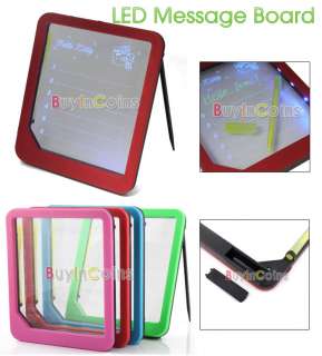 New Glowing LED Light up Message Text Board Light w Pen  