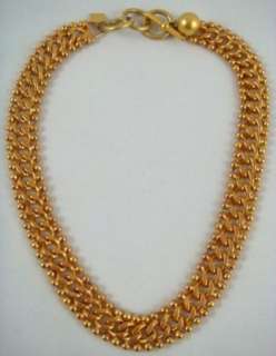 Vintage Anne Klein Chunky Gold Tone Chain Necklace  