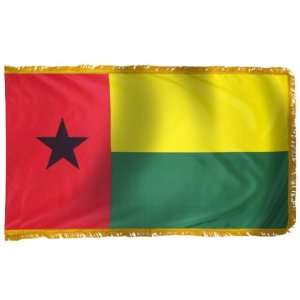  Guinea Bissau Flag 4X6 Foot Nylon PH and FR Patio, Lawn 