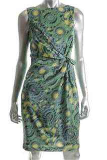 Anne Klein NEW Green Versatile Dress Sateen Sale 2  