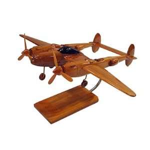  P 38J Lightning Natural Wood Airplane Model Toys & Games