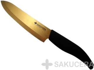 Sakucera Titanium Gold Ceramic Knife Cutlery Blade  