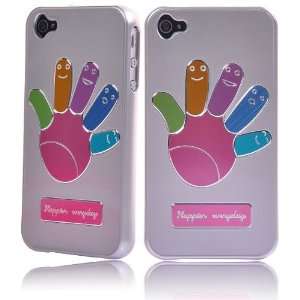  New Fashion Palm Hard Case for iPhone 4/iPhone 4S (Silver 