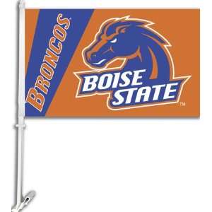   State Broncos BSU NCAA Car Flag With Wall Brackett