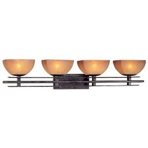  Four Light Bathroom Fixture with Scavo Glass