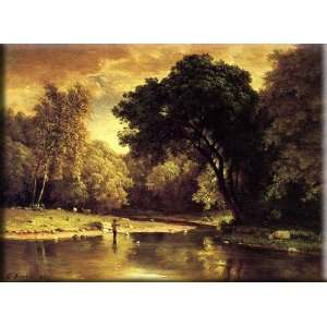   Stream 30x22 Streched Canvas Art by Inness, George