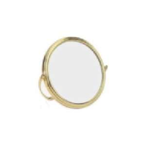  Irving Rice 5 inch Polished Brass Travel Mirror (5X 