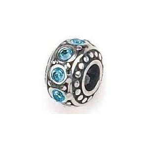 Authentic Zable December Crystal Birthstone 925 Sterling Silver Bead 