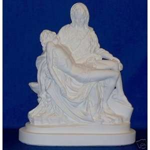  Pieta  14 1/2 tall Plaster statue (hollow inside)   white 