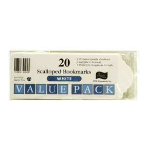  Value Pack Scalloped Bookmarks White 25 pk. Arts, Crafts 