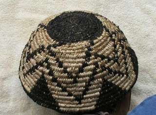 Apache Indian Basket  Large Good provenance Dark Brown Design on Tan 