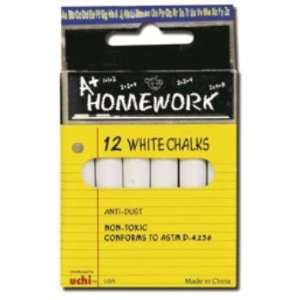  White Chalk   3 sticks   12 pack boxed. Case Pack 96 